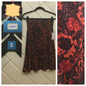 NWT LuLaRoe Red and Black Azure Skirt
